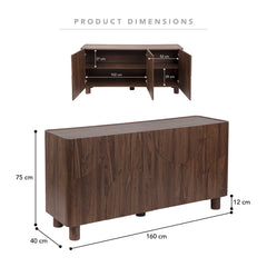 Iris 3 Door Buffet Walnut (160cm)