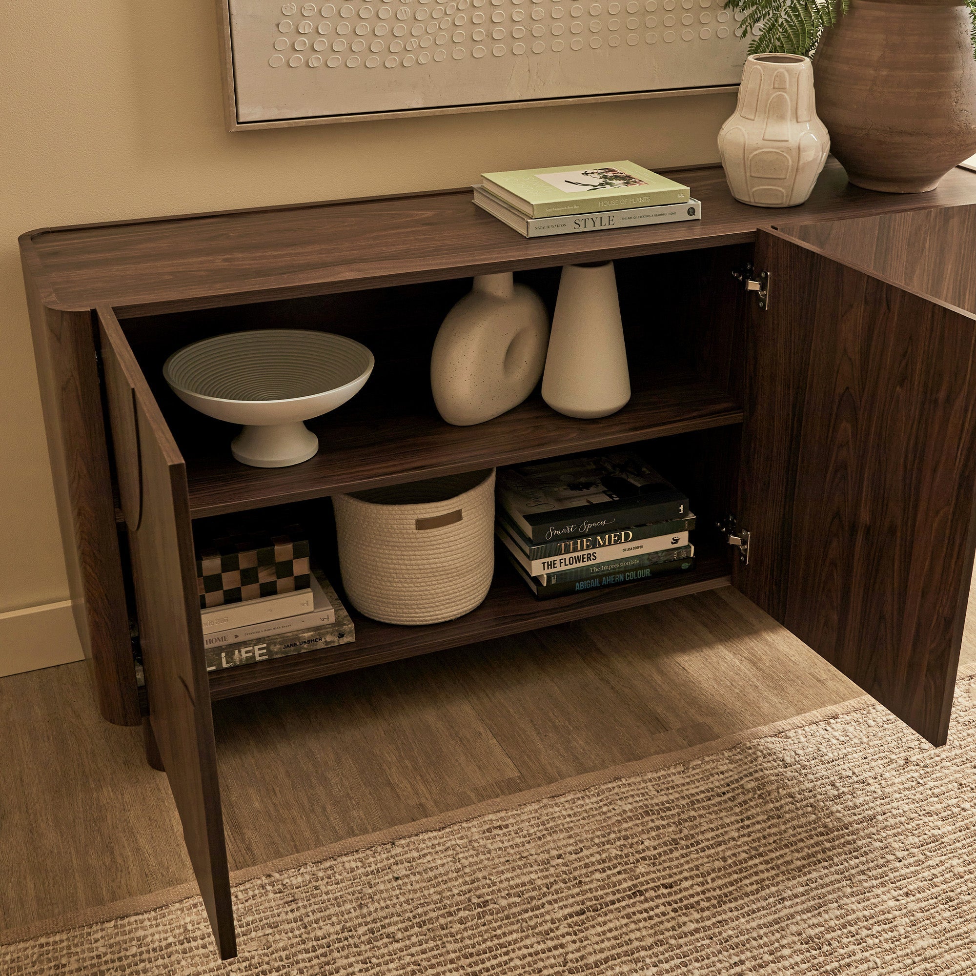 Iris 3 Door Buffet Walnut (160cm)