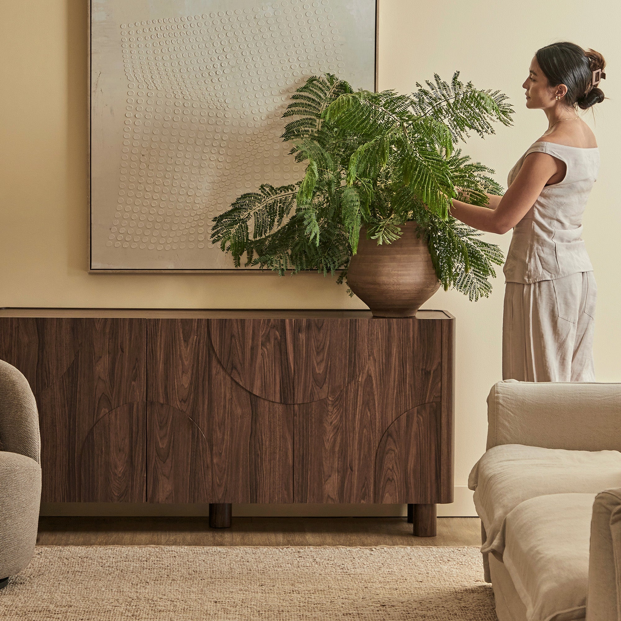 Iris 3 Door Buffet Walnut (160cm)