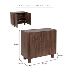 Iris 2 Door Cabinet Walnut