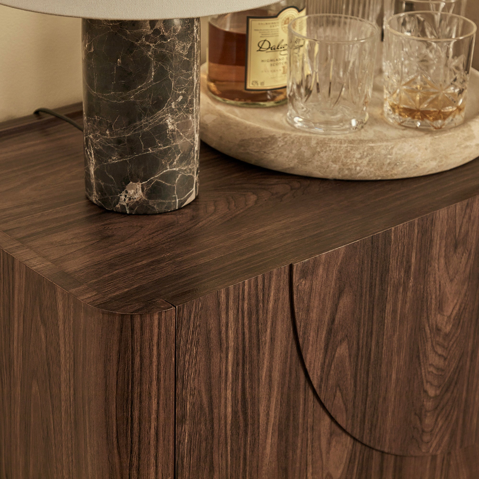 Iris 2 Door Cabinet Walnut