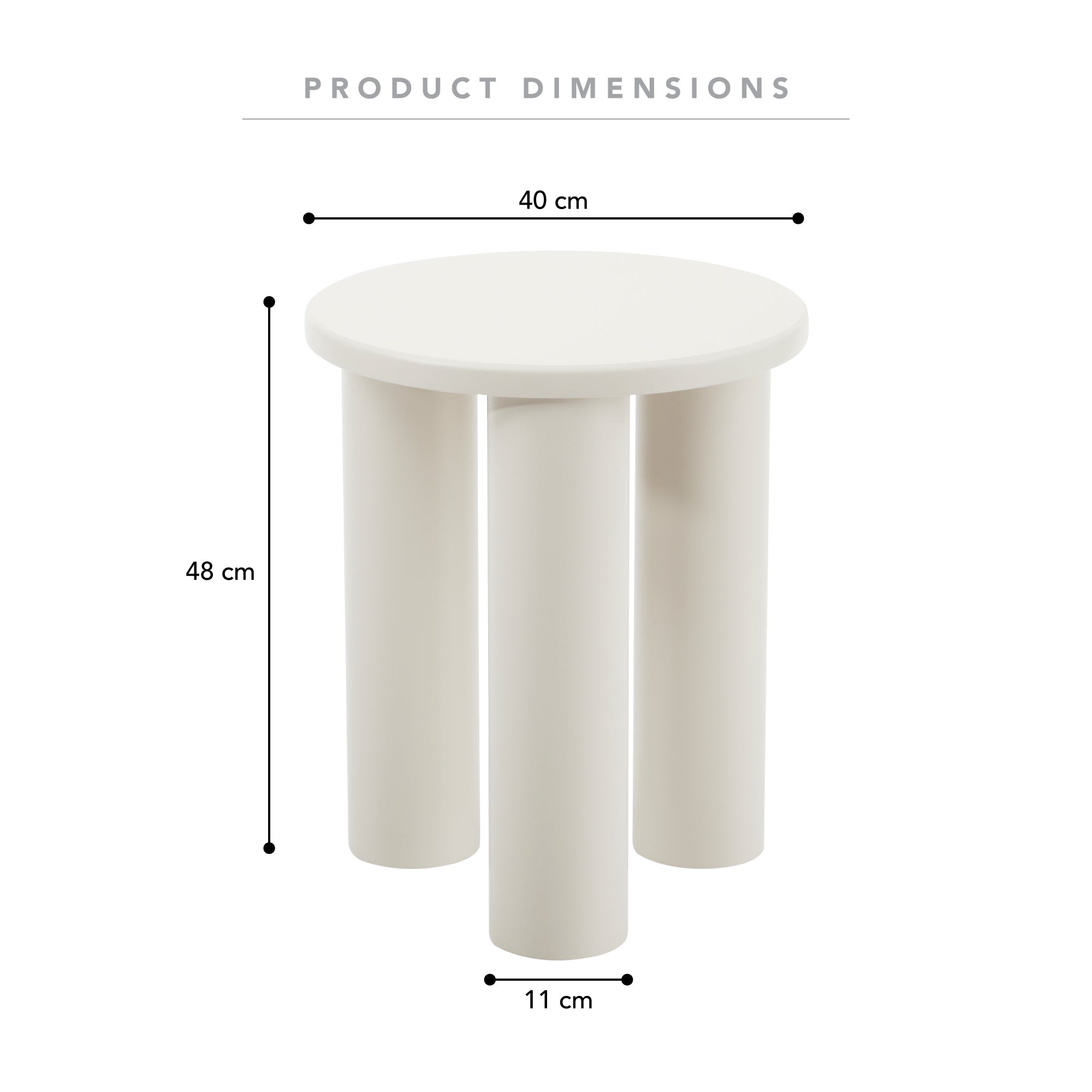Kingsley Side Table Cream