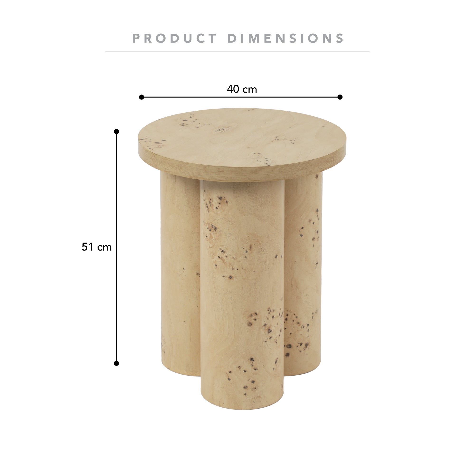 Mack Side Table Burl