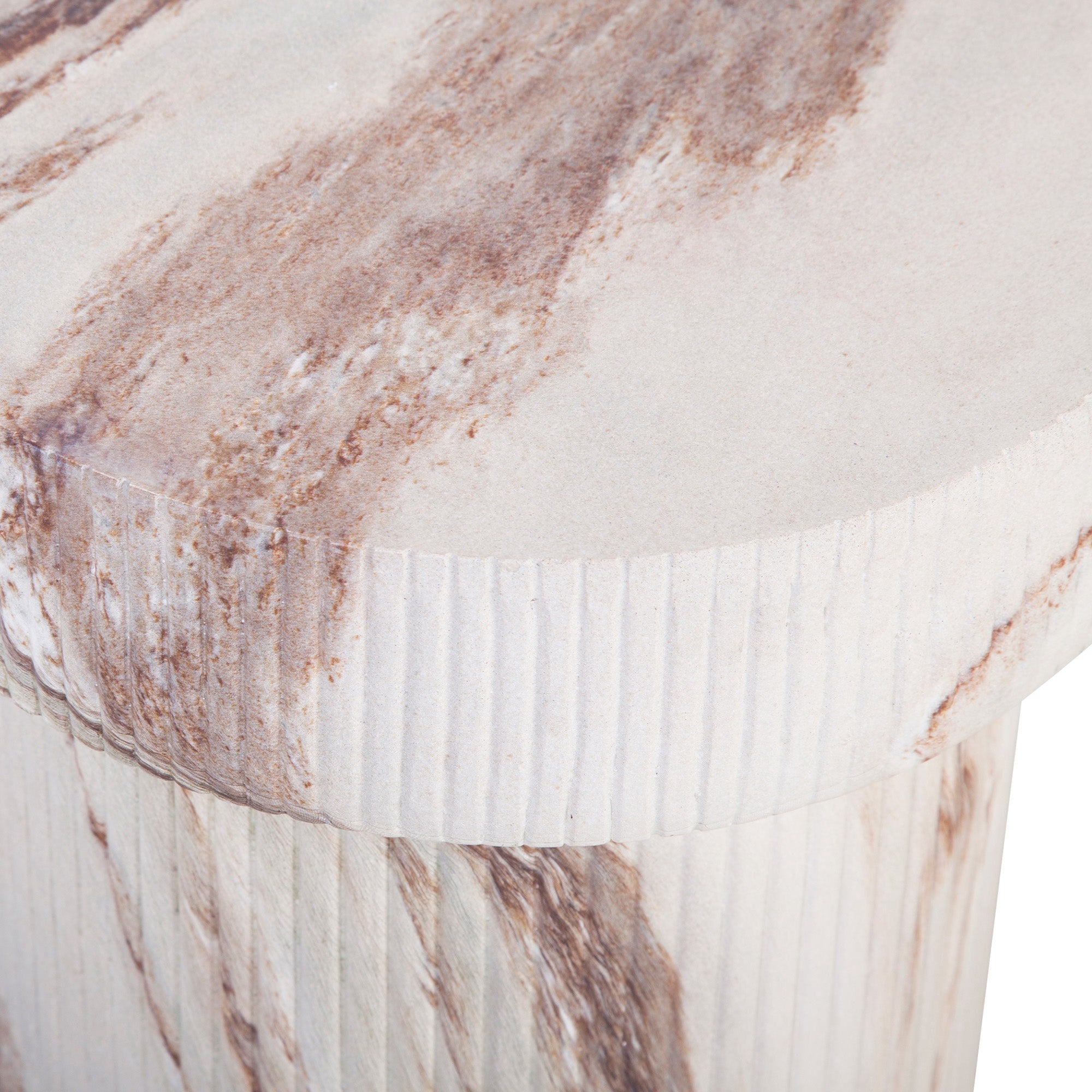 Mandu Marble Look Side Table White
