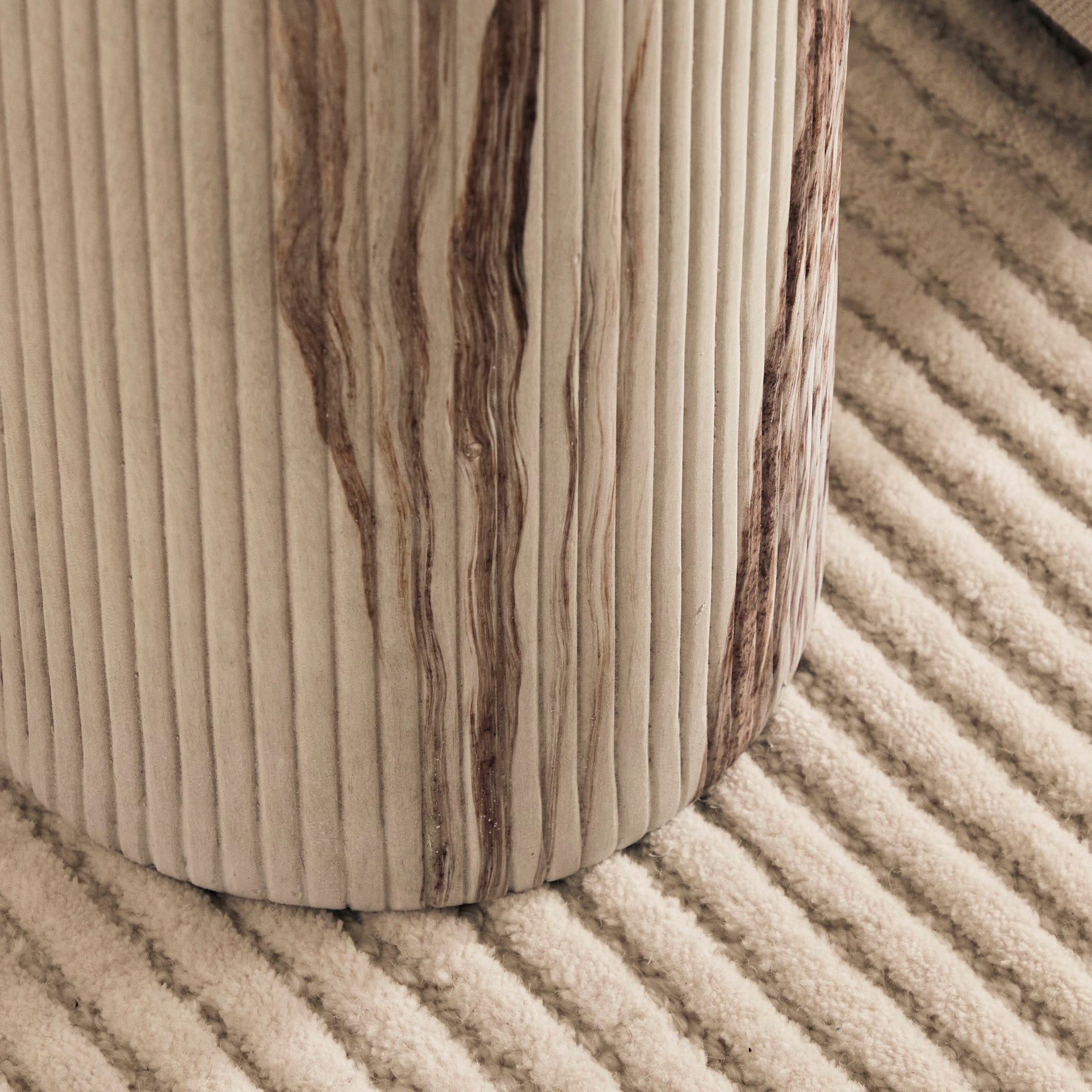 Mandu Marble Look Side Table White