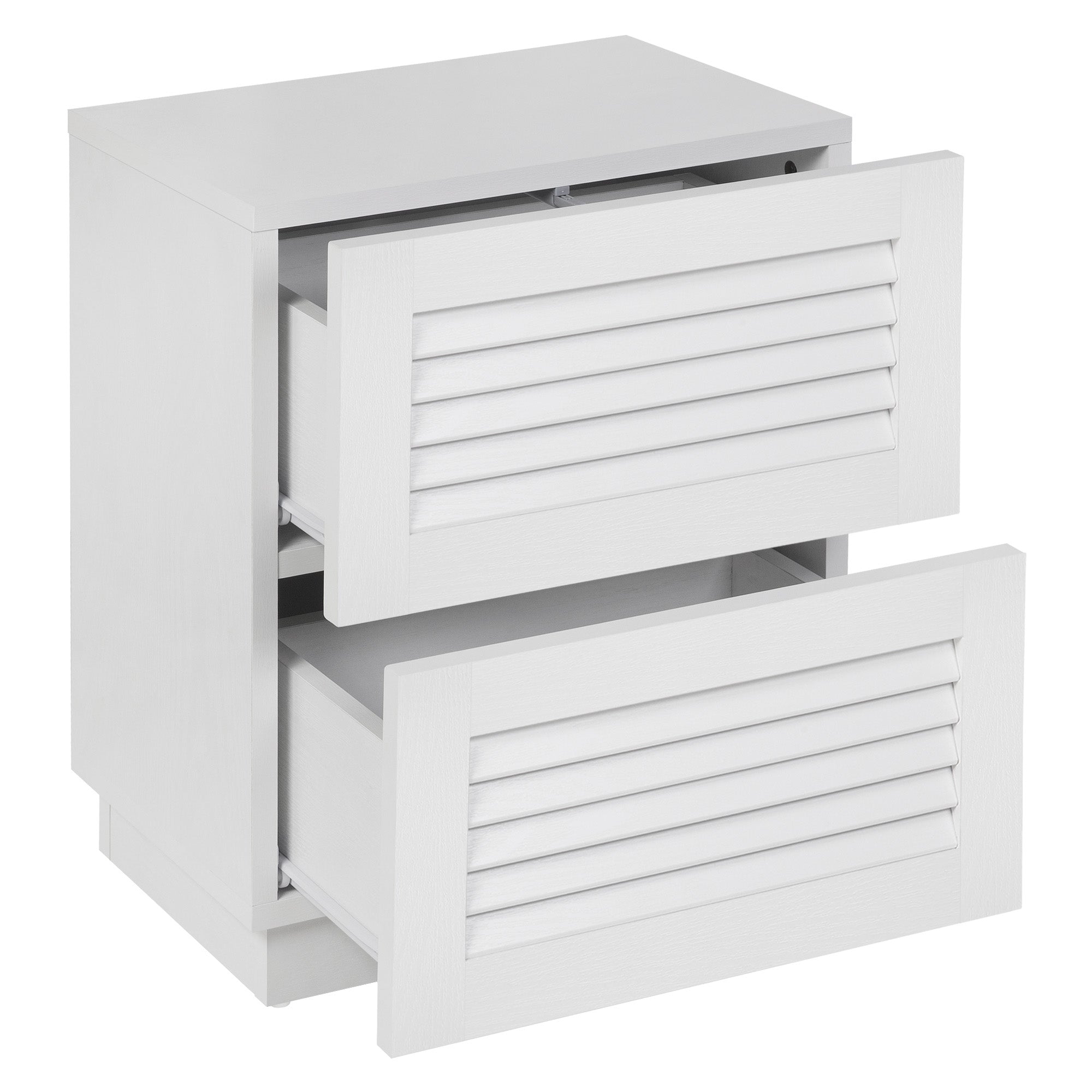 Neive Bedside Table White (Set of 2)