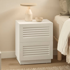Neive Bedside Table White