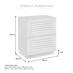 Neive Bedside Table White