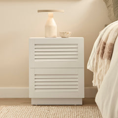 Neive Bedside Table White