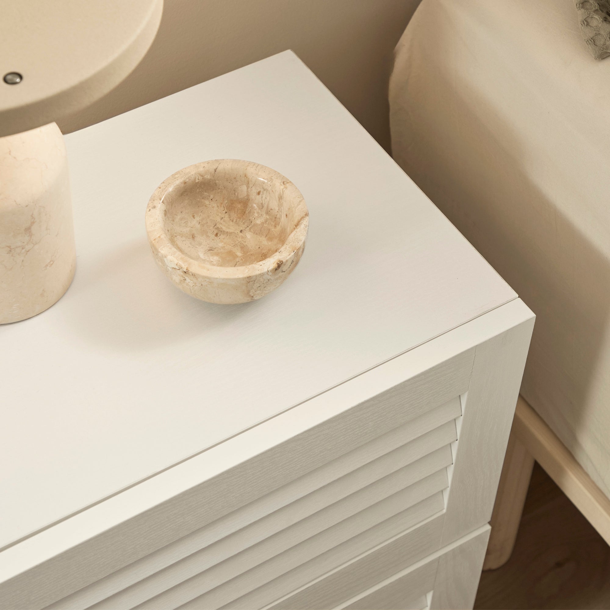 Neive Bedside Table White