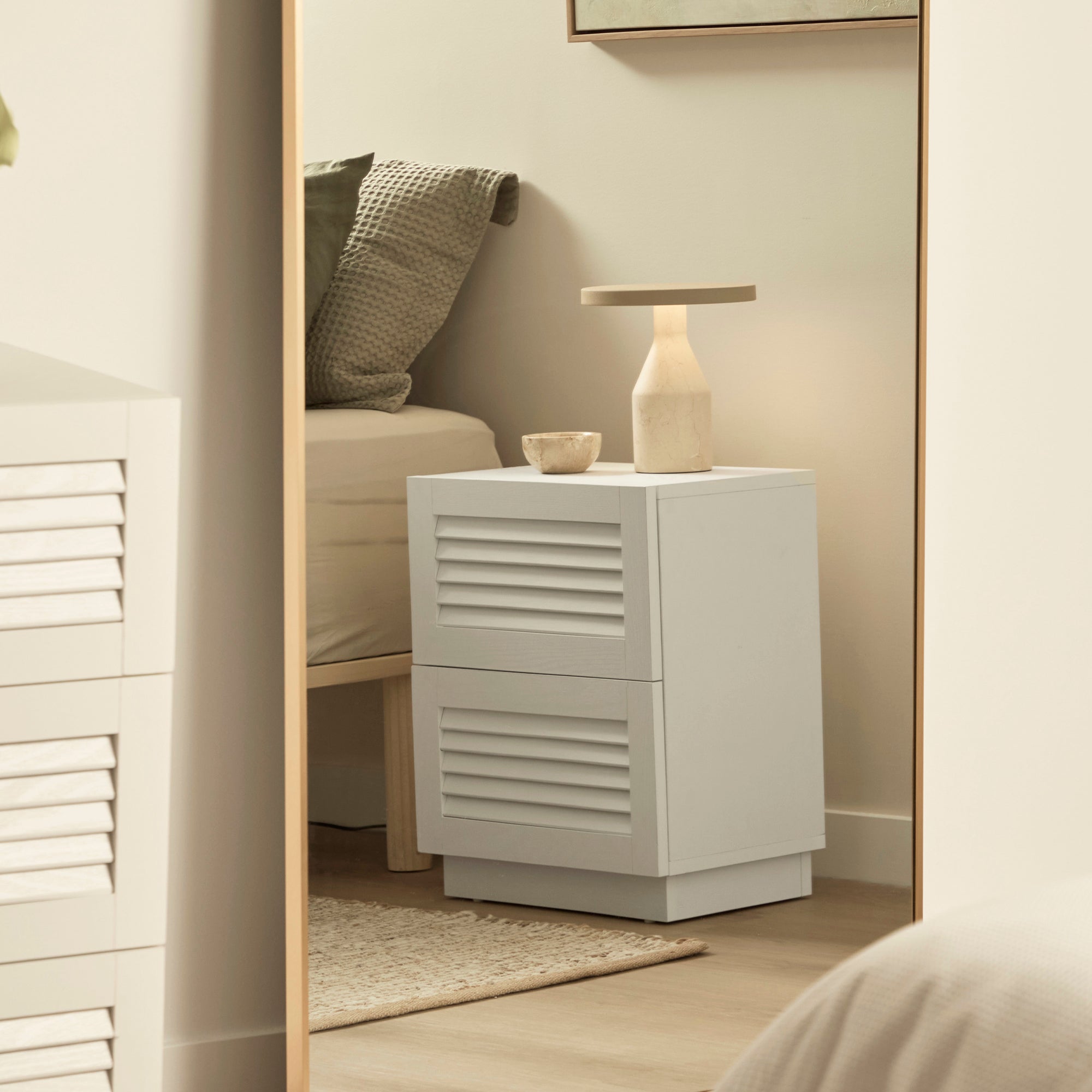 Neive Bedside Table White (Set of 2)