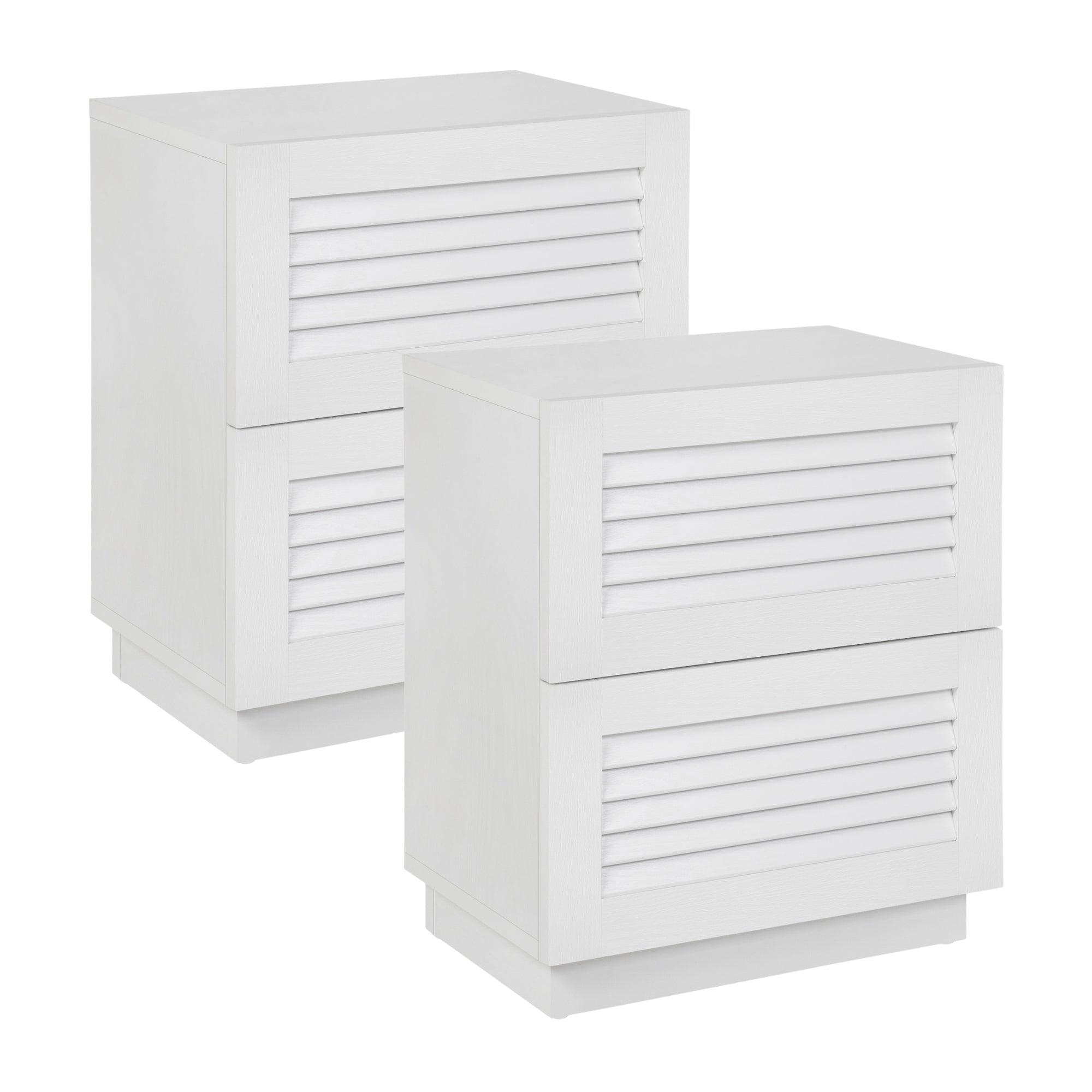 Neive Bedside Table White (Set of 2)