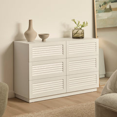 Neive Chest of 6 Drawers White