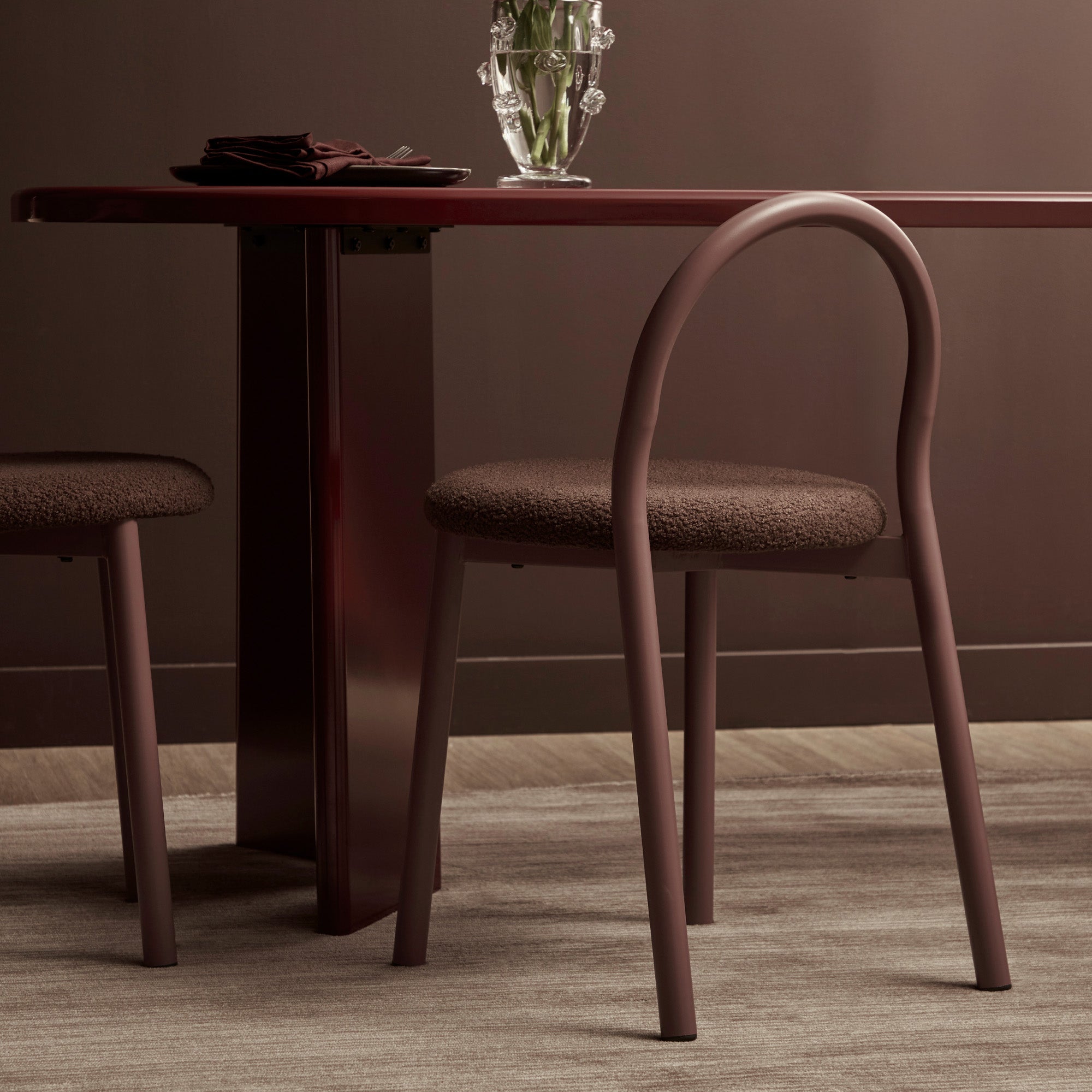 Newport Set of 2 Dining Chairs Claret