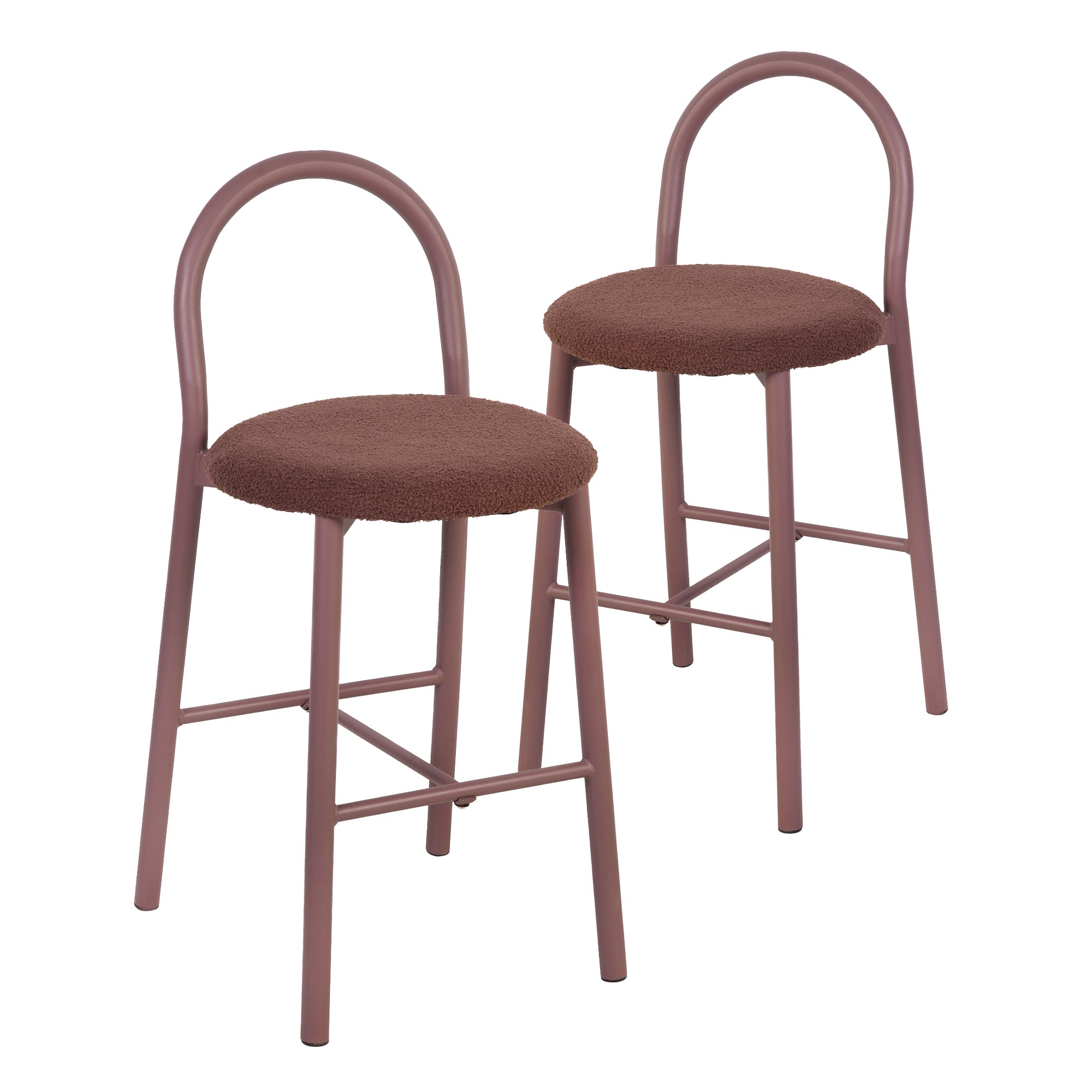 Newport Set of 2 Barstools Claret