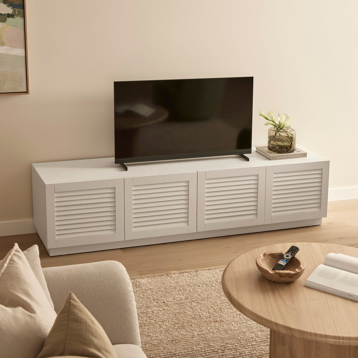 Neive Entertainment Unit White (180cm)