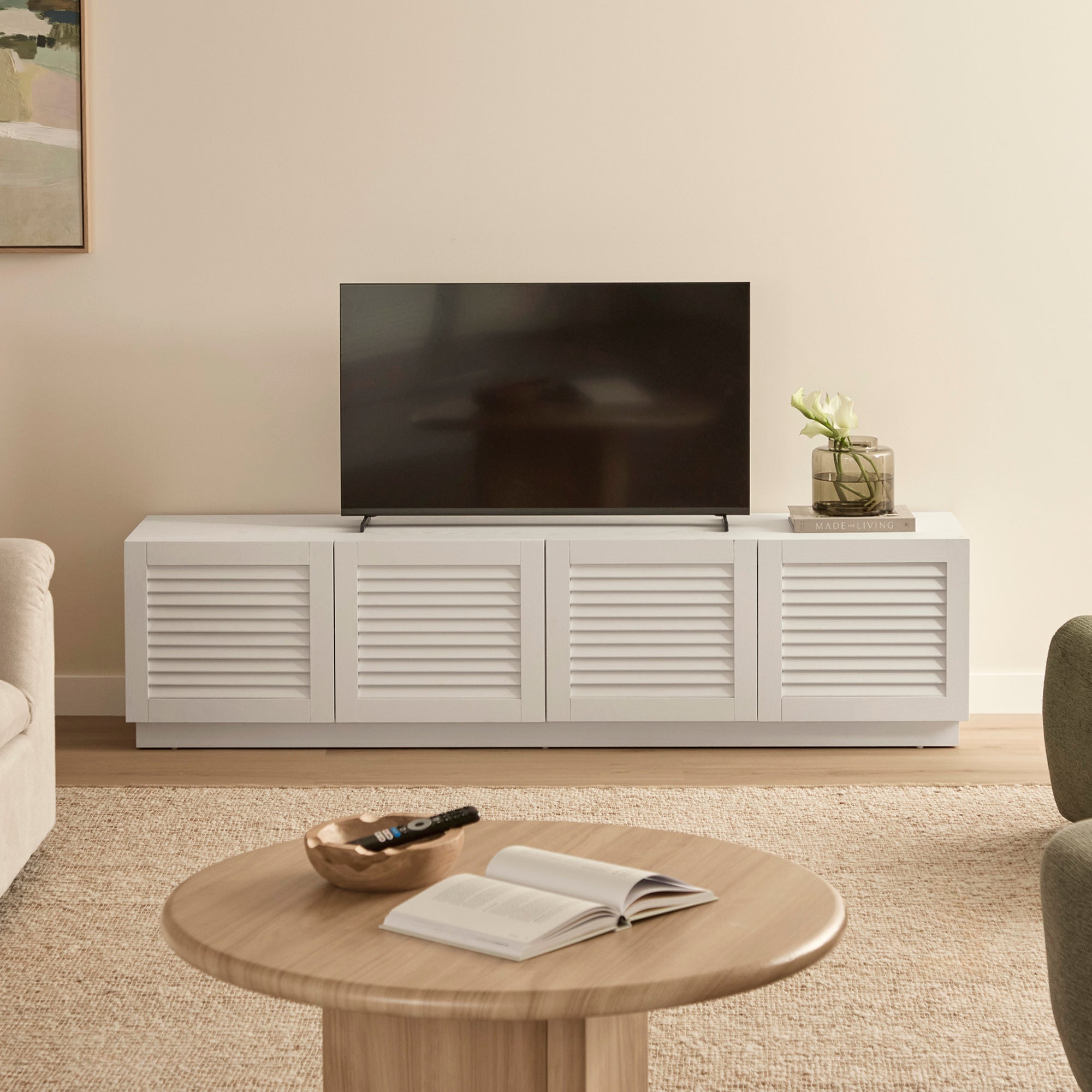Neive Entertainment Unit White (180cm)