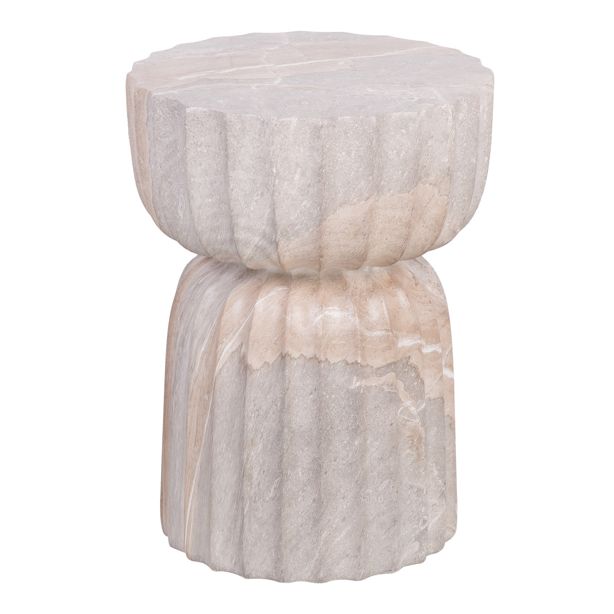 Ondo Travertine Look Side Table