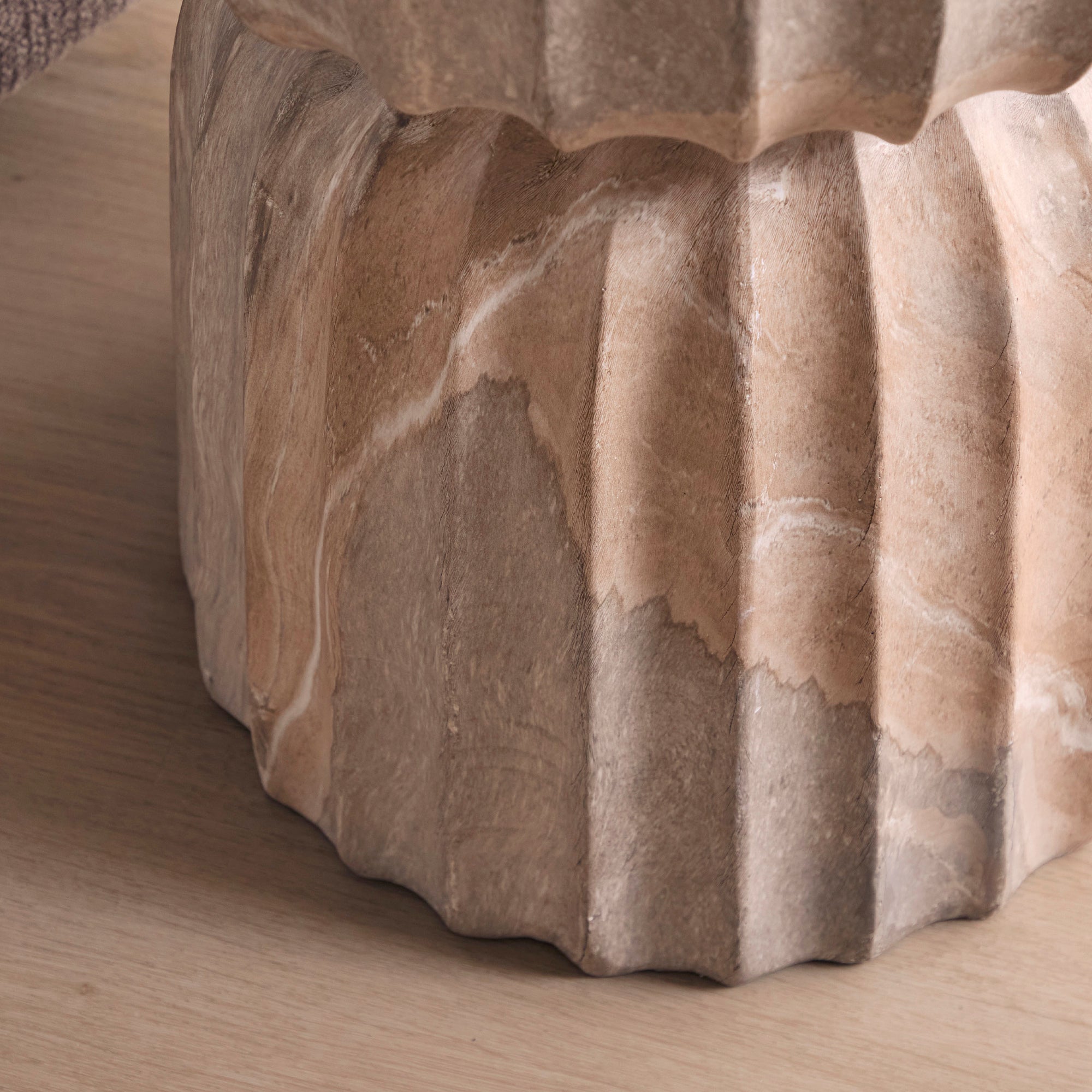 Ondo Travertine Look Side Table