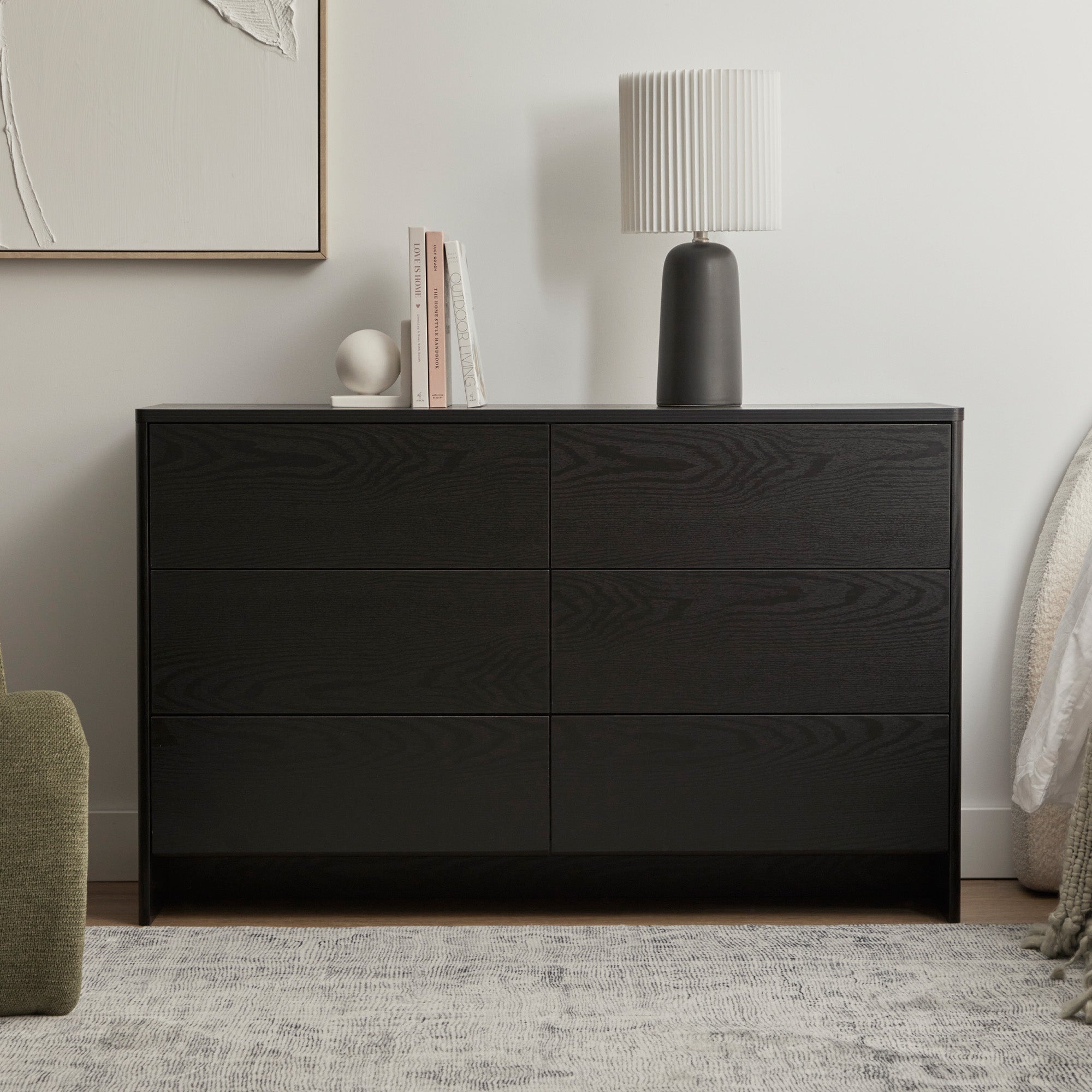 Oxford Chest of 6 Drawers Black
