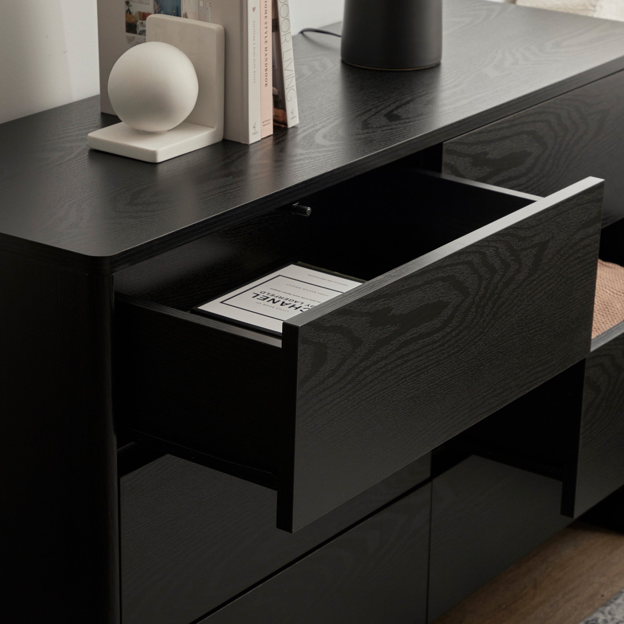 Oxford Chest of 6 Drawers Black