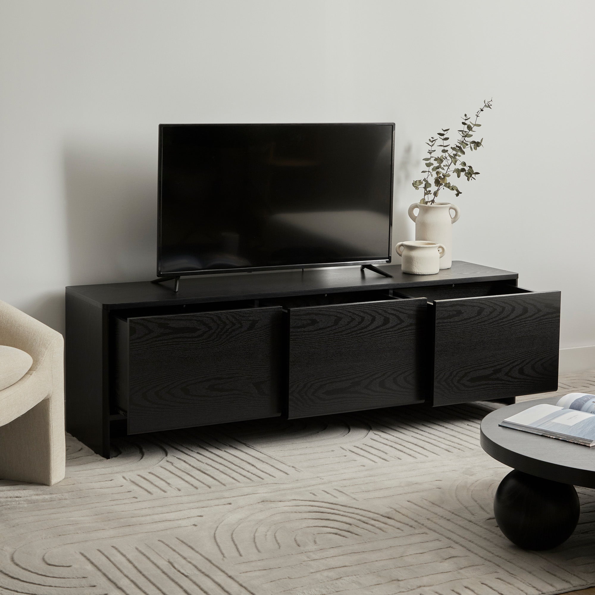 Oxford Entertainment Unit Black (160cm)