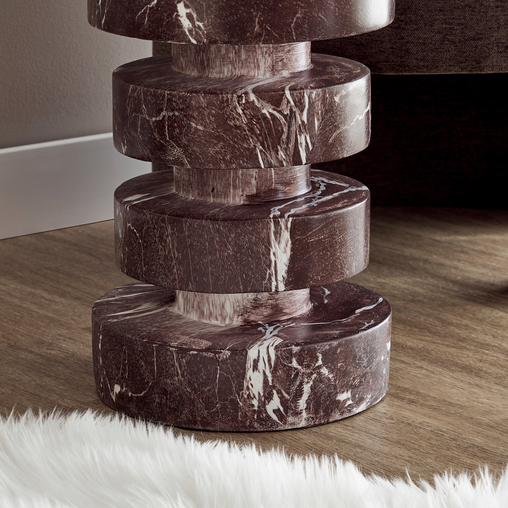 Parker Marble Look Plinth Red