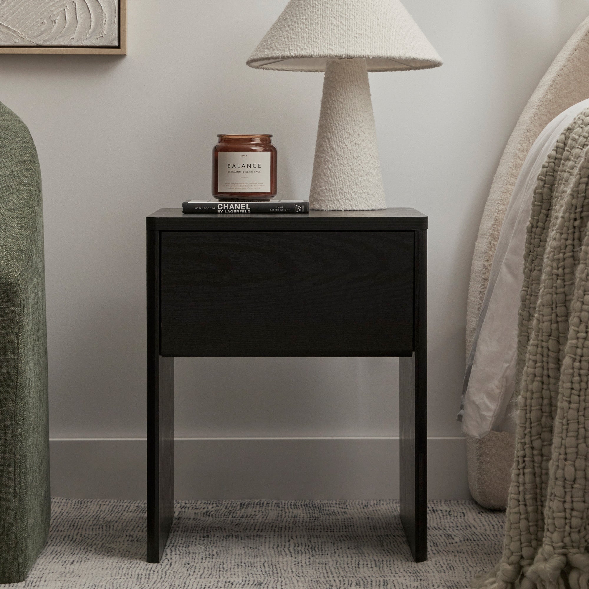 Oxford Bedside Table Black (Set of 2)