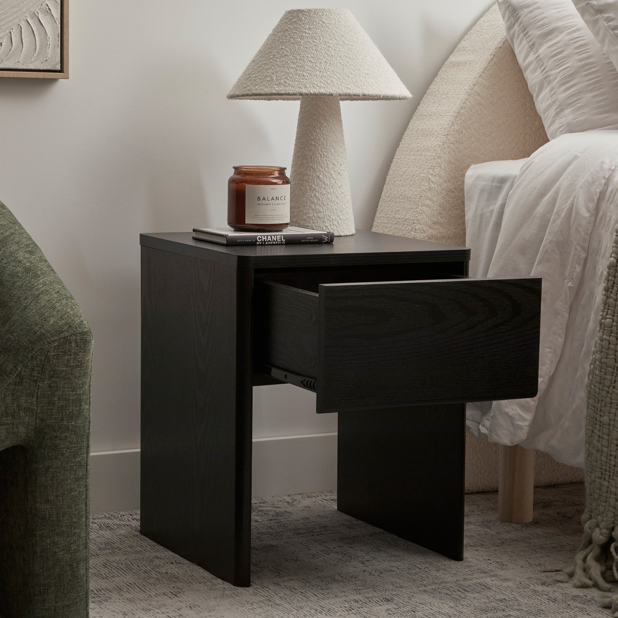 Oxford Bedside Table Black (Set of 2)