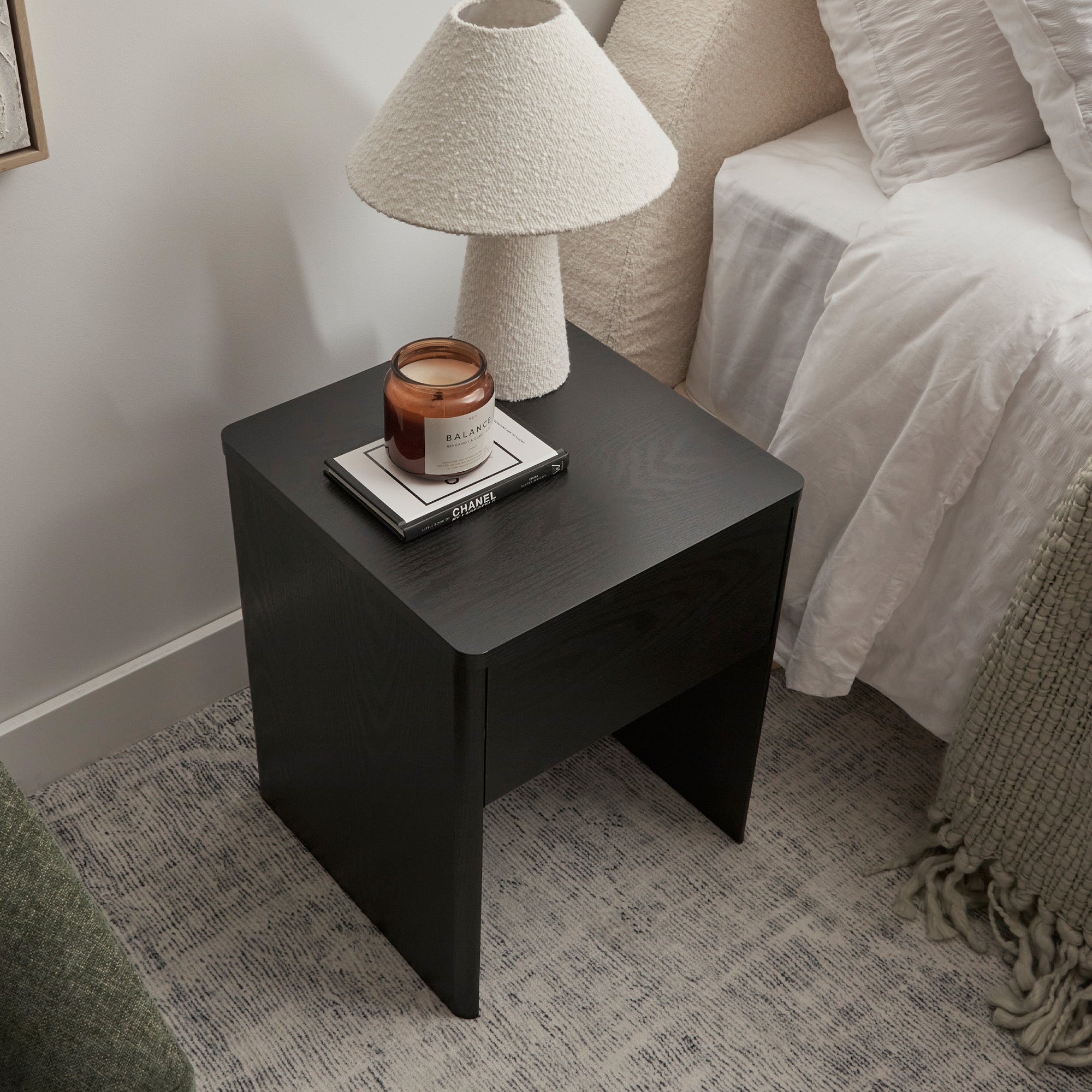 Oxford Bedside Table Black (Set of 2)