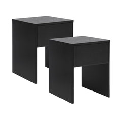 Oxford Bedside Table Black (Set of 2)