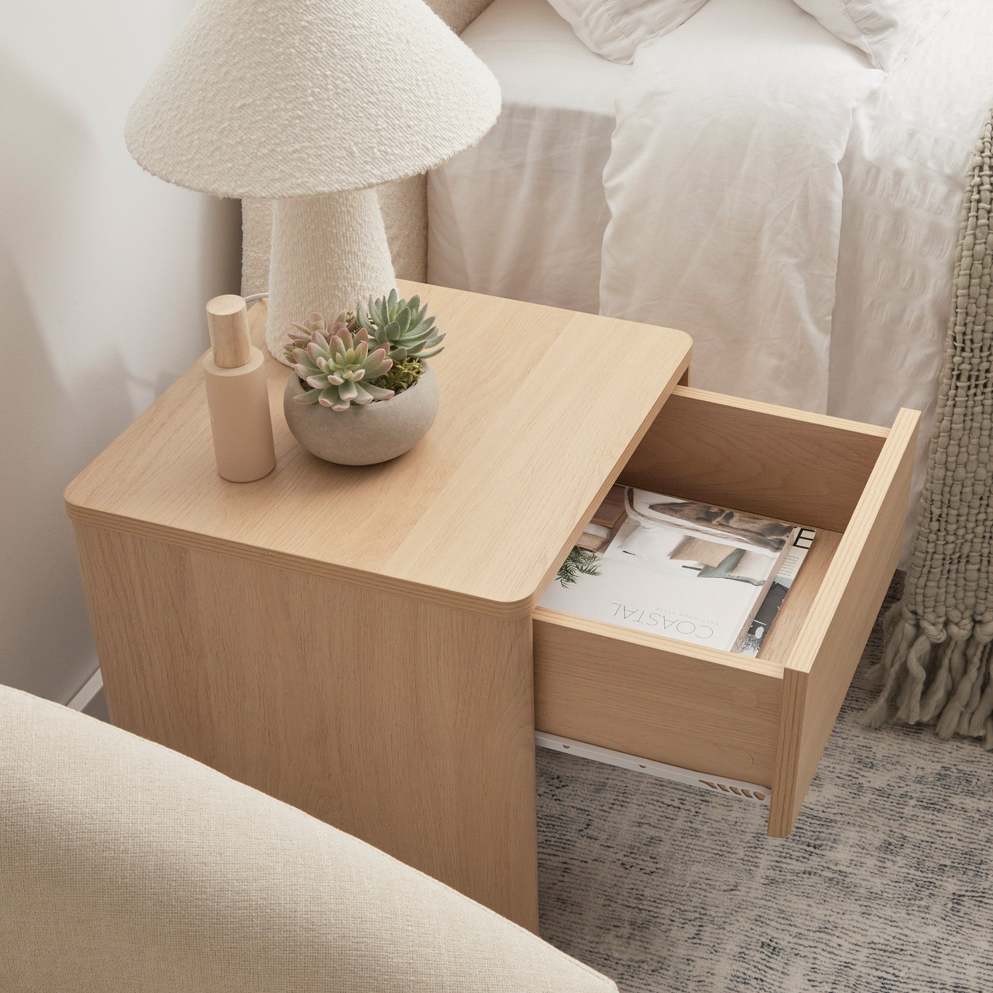 Oxford Bedside Table Oak