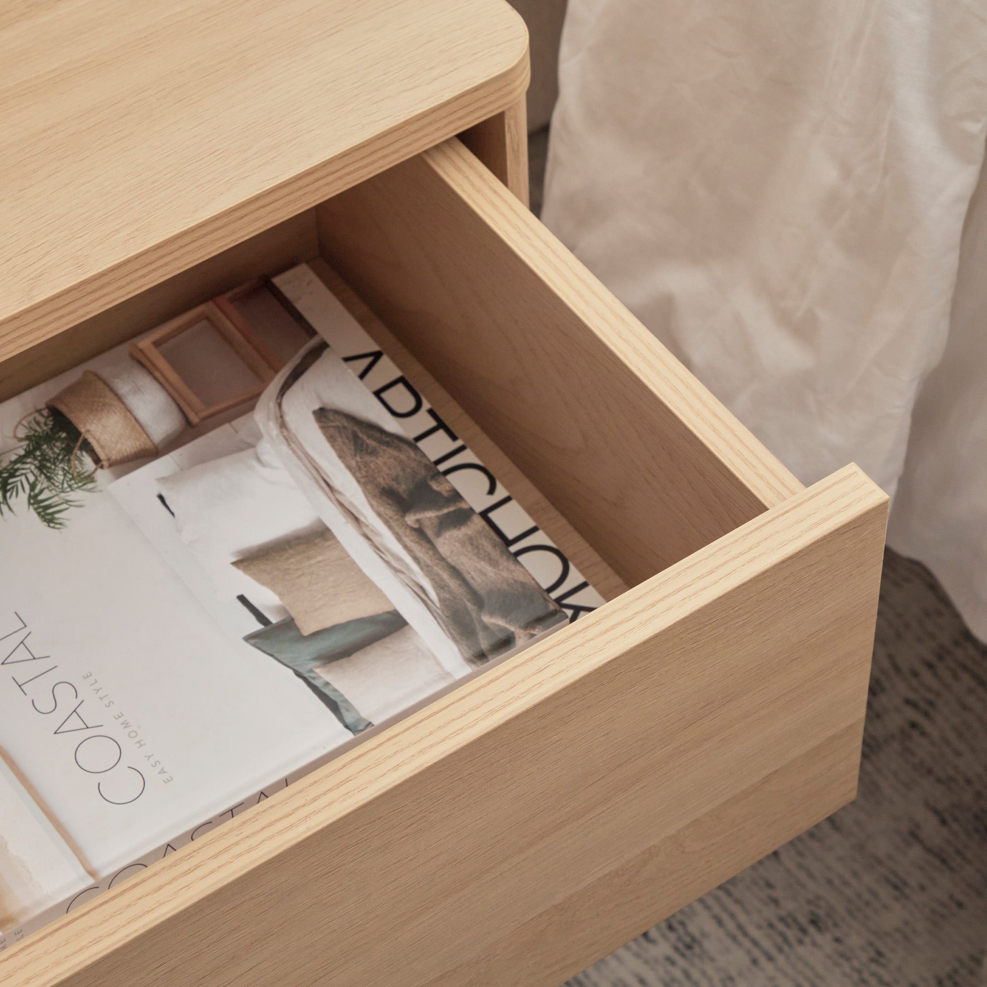 Oxford Bedside Table Oak (Set of 2)