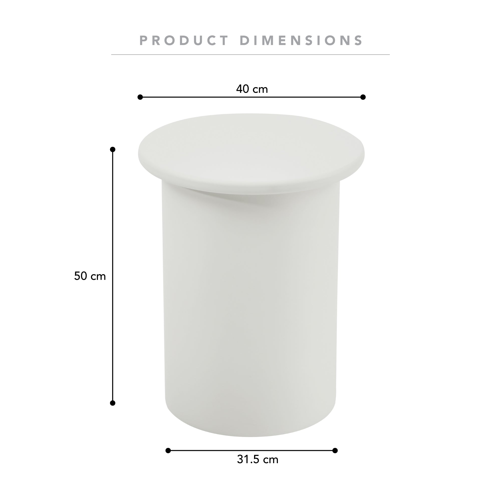 Portobello Side Table Off-White