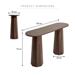 Roberto Console Table Walnut (120cm)