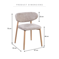 Richmond Set of 4 Dining Chairs Beige