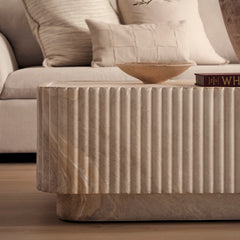 Silvi Travertine Look Coffee Table
