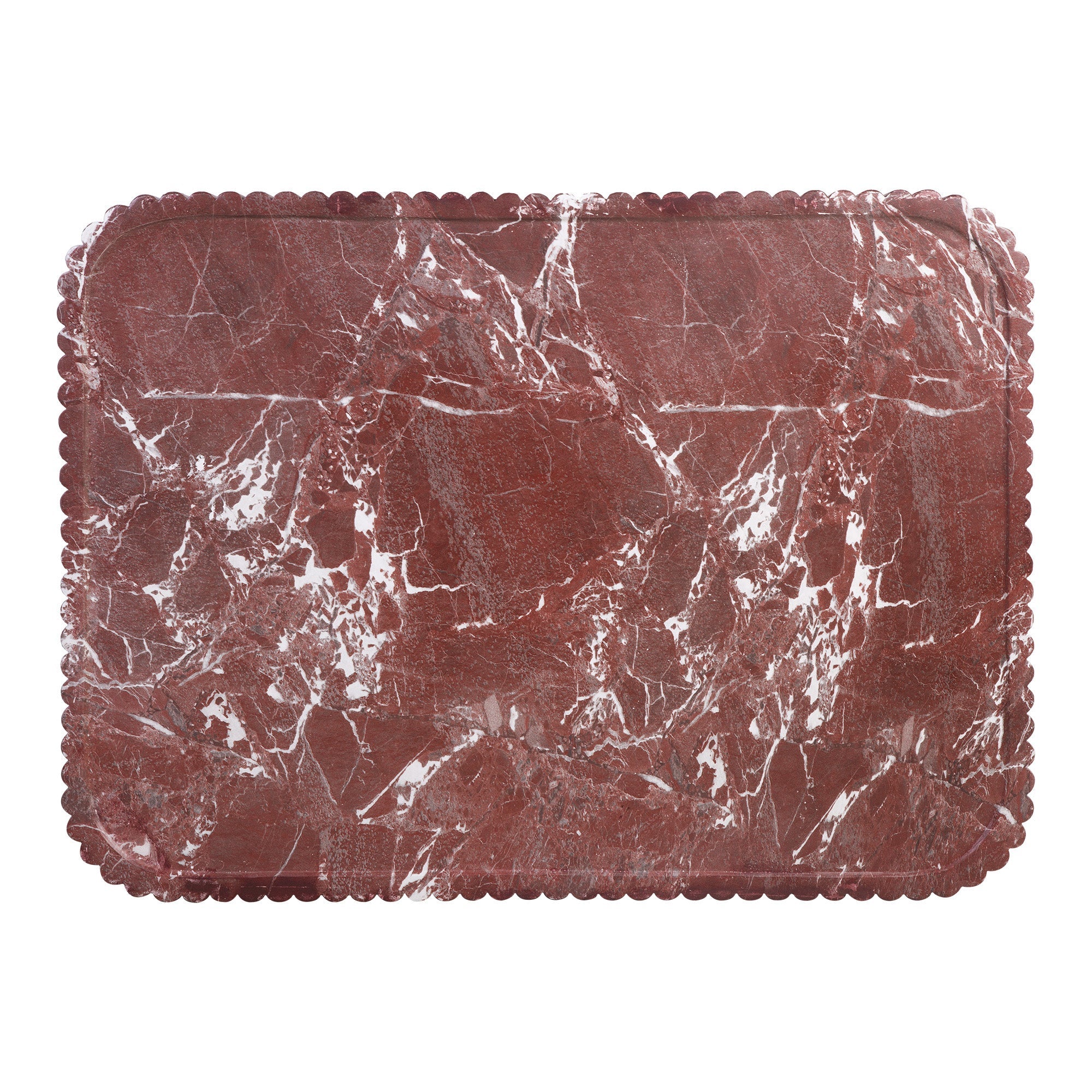 Silvi Marble Look Coffee Table Red