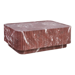 Silvi Marble Look Coffee Table Red