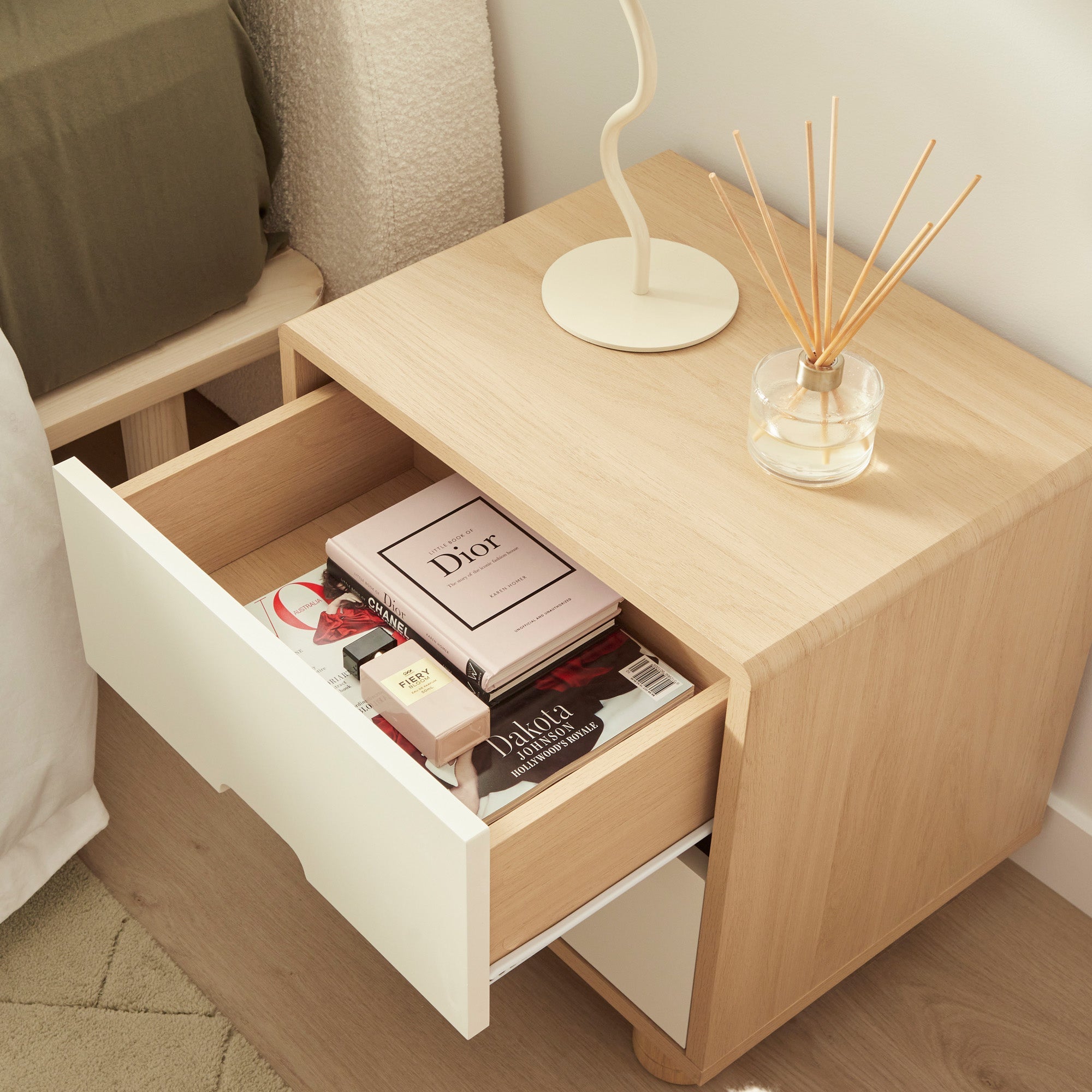 Sophie Bedside Table Oak (Set of 2)