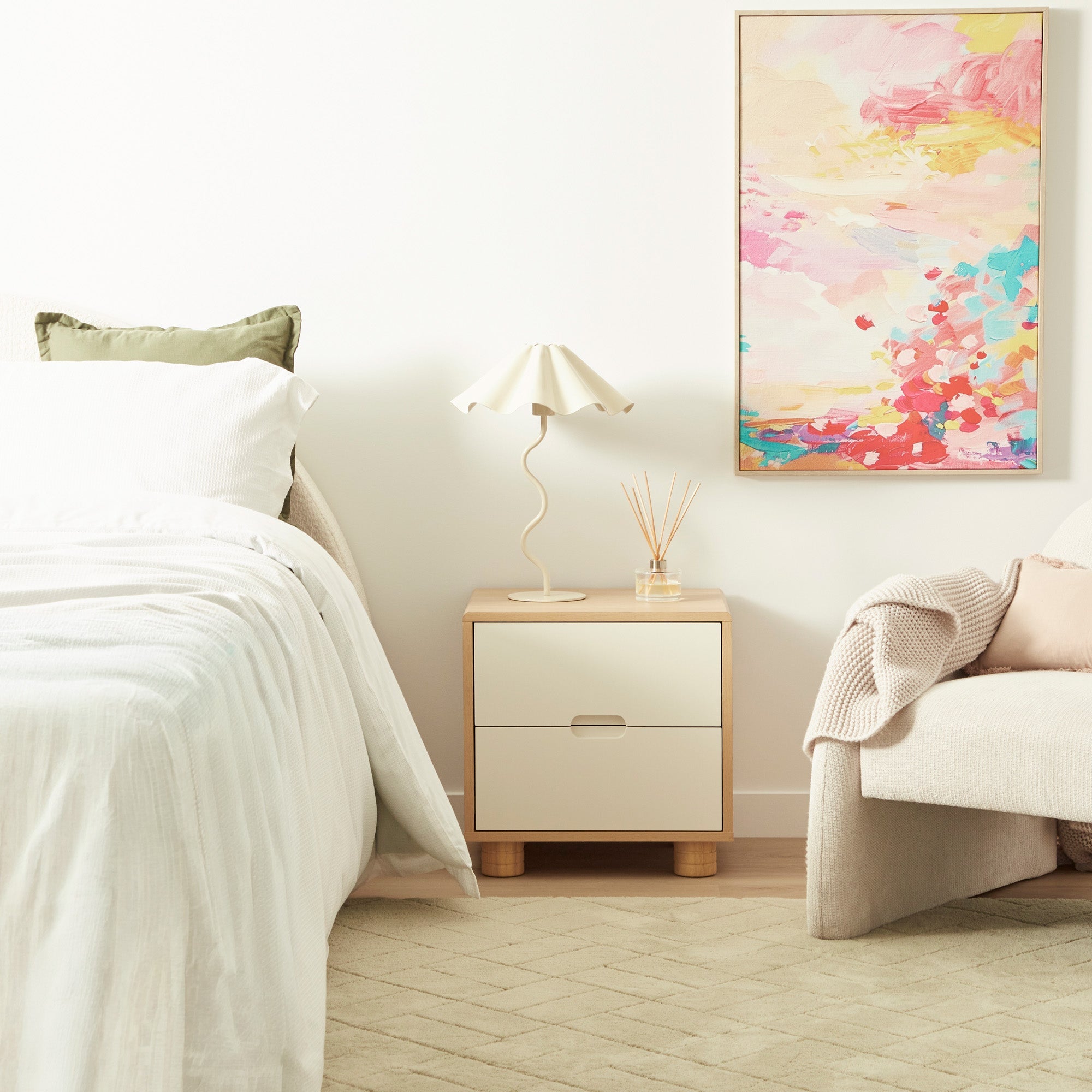 Sophie Bedside Table Oak (Set of 2)