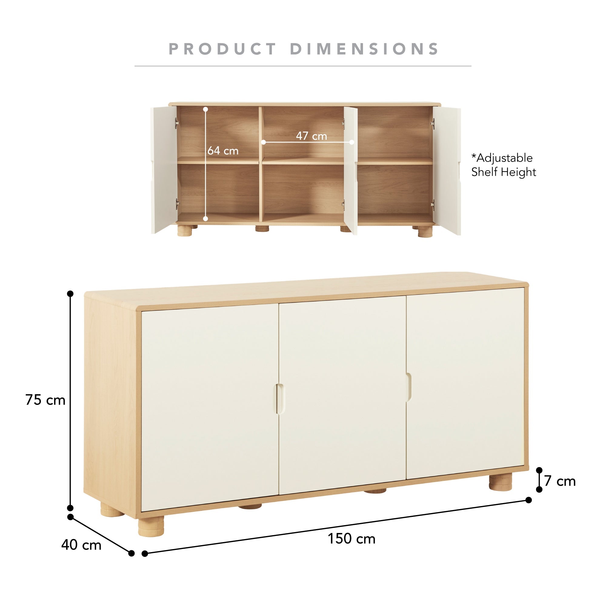 Sophie Buffet Oak (150cm)