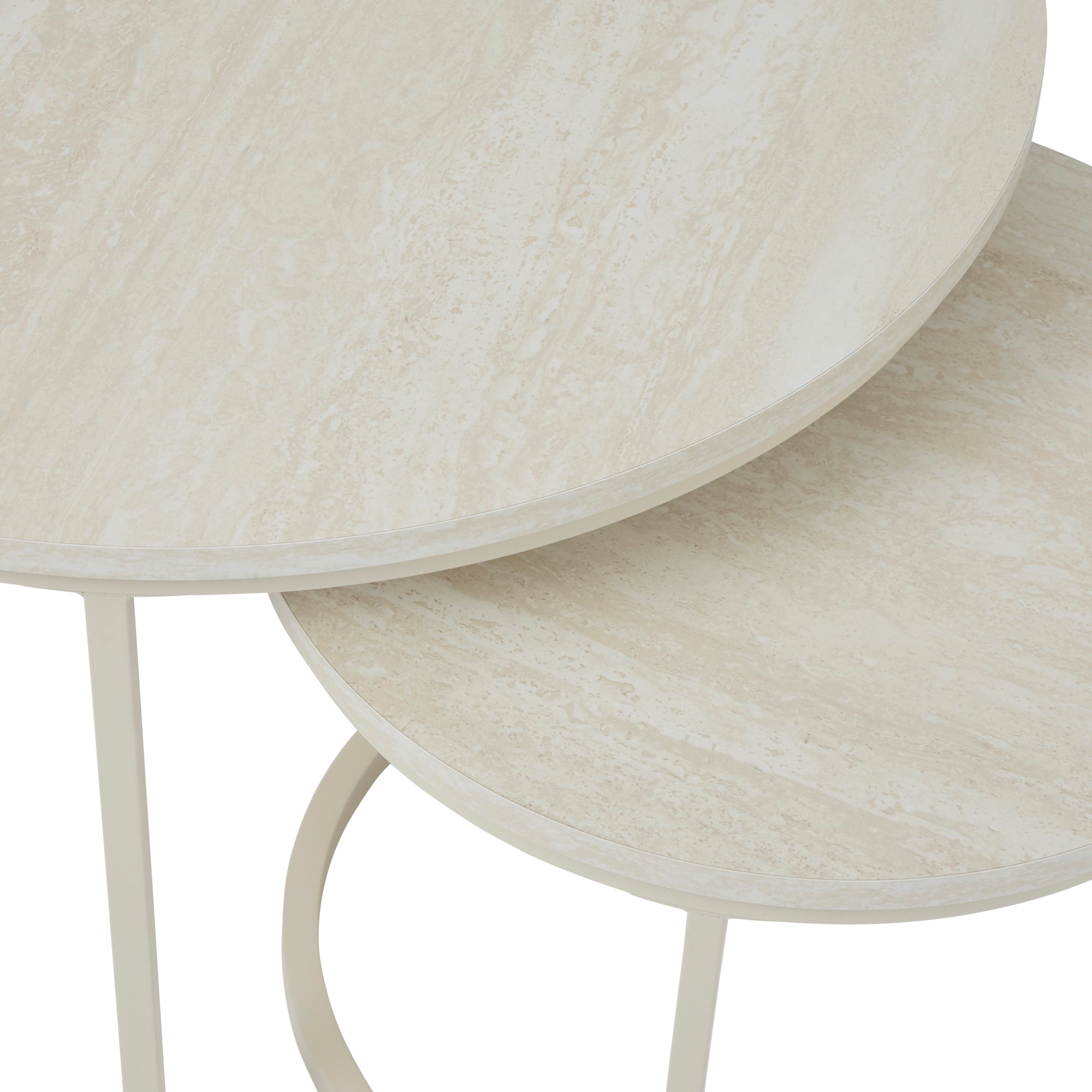 Nesting Sonoma Coffee Tables Set of 2 Travertine Look