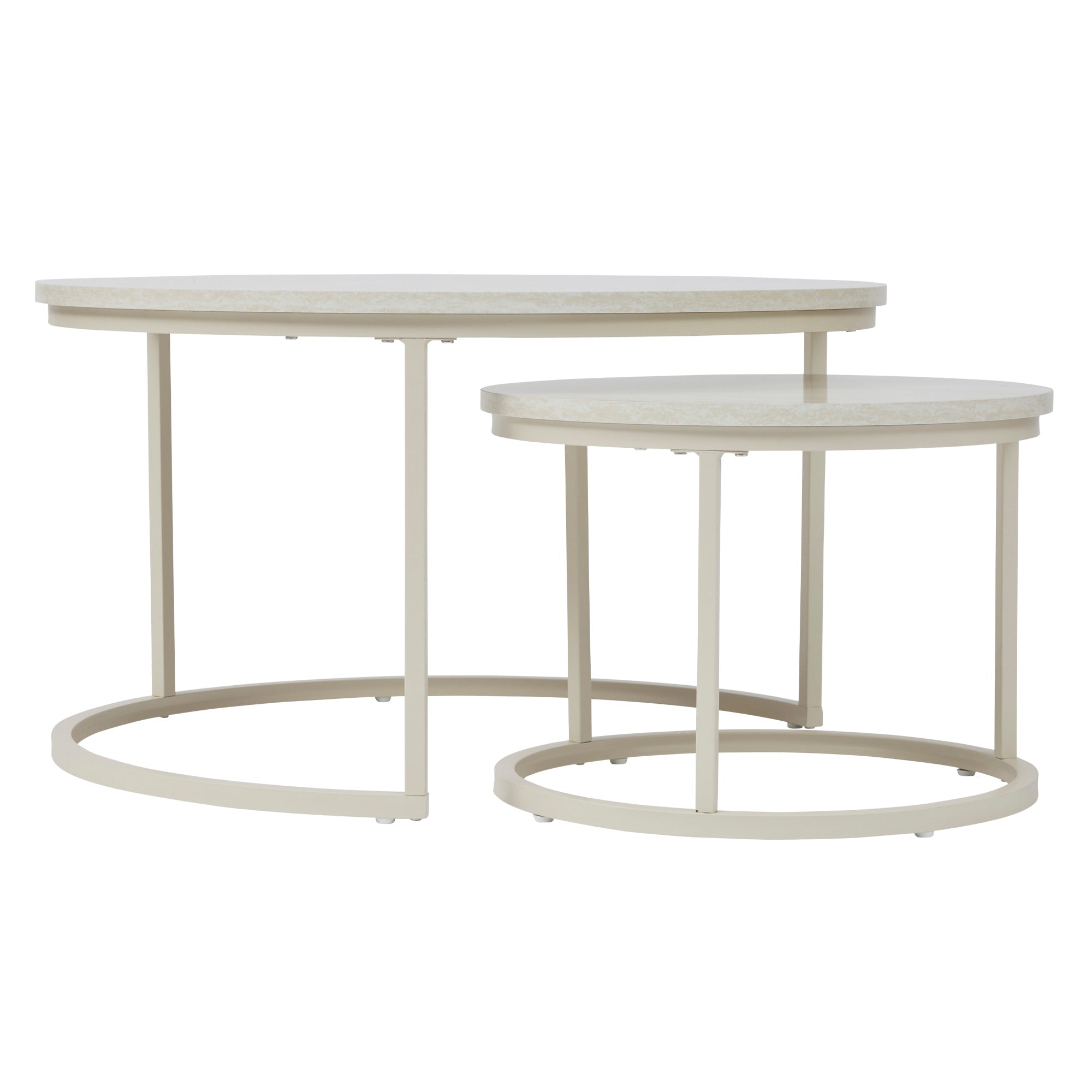Nesting Sonoma Coffee Tables Set of 2 Travertine Look
