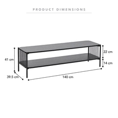 Marina Entertainment Unit Black (140cm)