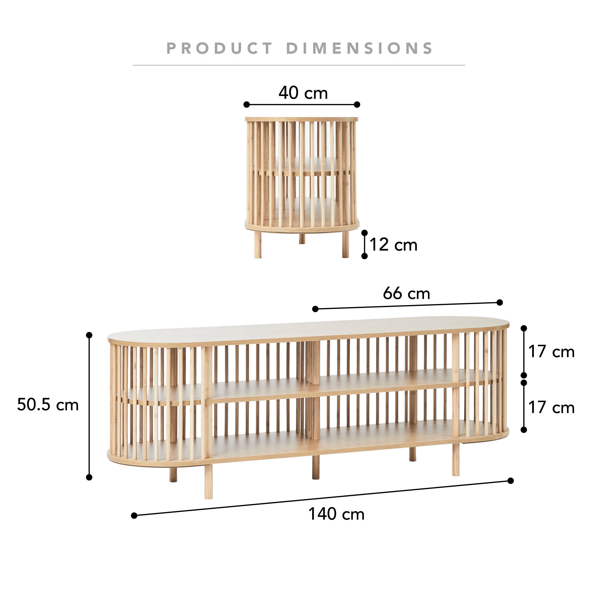 Halo Entertainment Unit Natural (140cm)