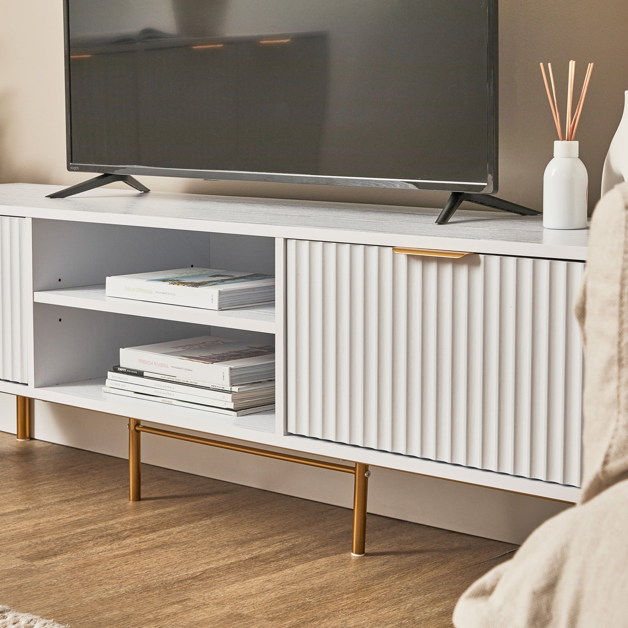 Indy Entertainment Unit White (160cm)