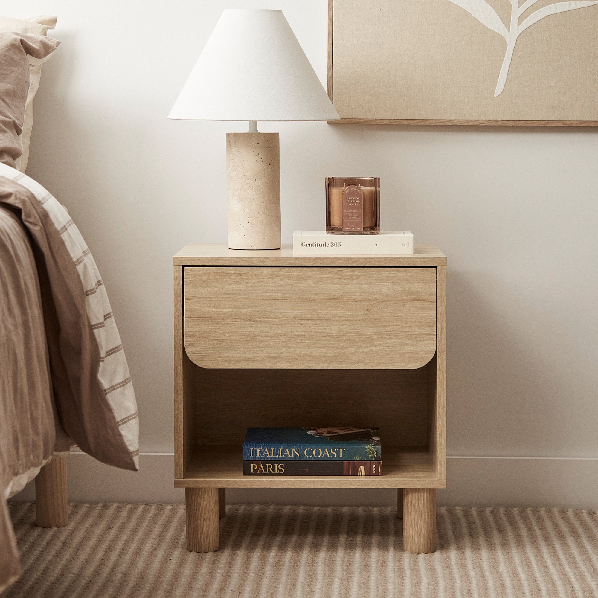 Davis Bedside Table Oak