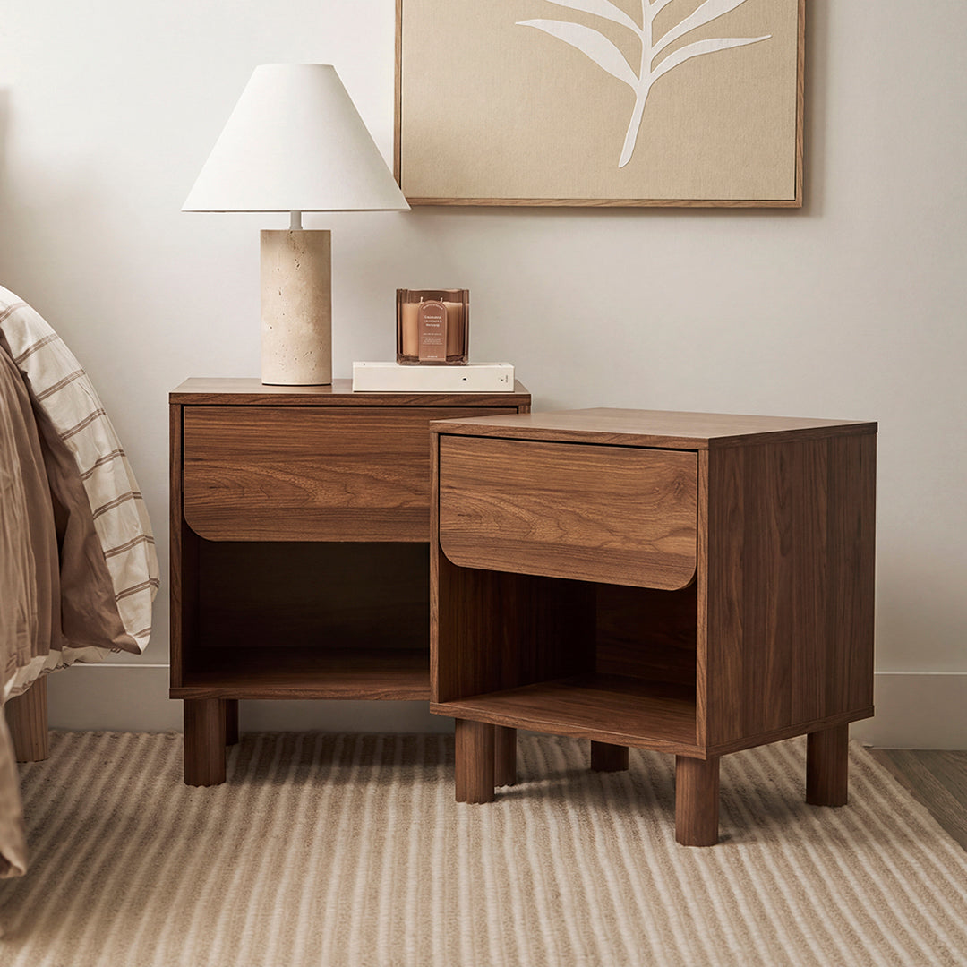Davis Bedside Table Walnut (Set of 2)