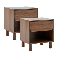 Davis Bedside Table Walnut (Set of 2)